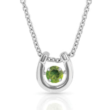 Load image into Gallery viewer, Montana Silversmiths Dancing Birthstone Horseshoe Necklace
