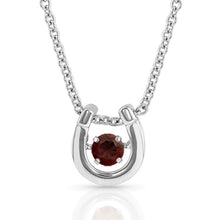 Load image into Gallery viewer, Montana Silversmiths Dancing Birthstone Horseshoe Necklace
