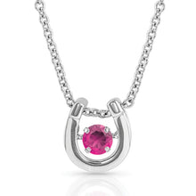 Load image into Gallery viewer, Montana Silversmiths Dancing Birthstone Horseshoe Necklace
