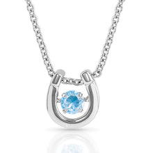 Load image into Gallery viewer, Montana Silversmiths Dancing Birthstone Horseshoe Necklace
