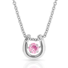 Load image into Gallery viewer, Montana Silversmiths Dancing Birthstone Horseshoe Necklace
