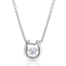 Load image into Gallery viewer, Montana Silversmiths Dancing Birthstone Horseshoe Necklace
