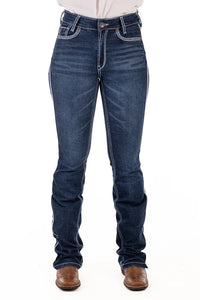 Hitchley & Harrow Ultra High Rise Benton White Stitch Jeans