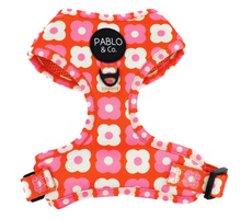 Load image into Gallery viewer, Pablo &amp; Co Pink Checkered Daisies Adjustable Harness
