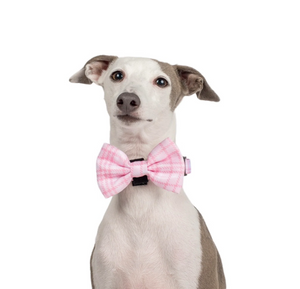 PABLO & CO PINK HOUNDSTOOTH BOW TIE