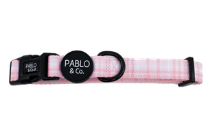 PABLO & CO PINK HOUNDSTOOTH COLLAR