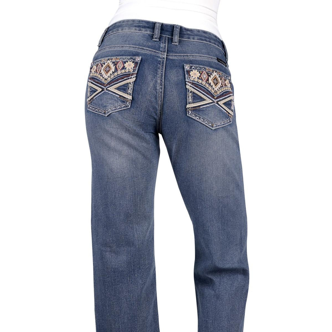 PURE WESTERN WOMENS RUE STRAIGHT LEG JEANS - 34 LEG