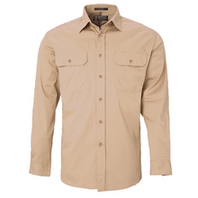 Load image into Gallery viewer, Pilbara Mens Open Front Long Sleeve Shirt
