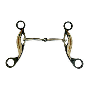 Toprail Western Shank Feather Squared Snaffle