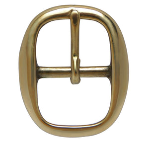 POLISH BRASS SWAGE BRIDLE BUCKLE