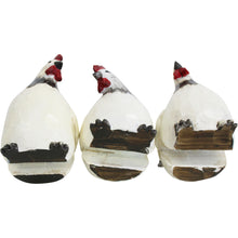 Load image into Gallery viewer, RAIL SITTING CHICKENS SET OF 3
