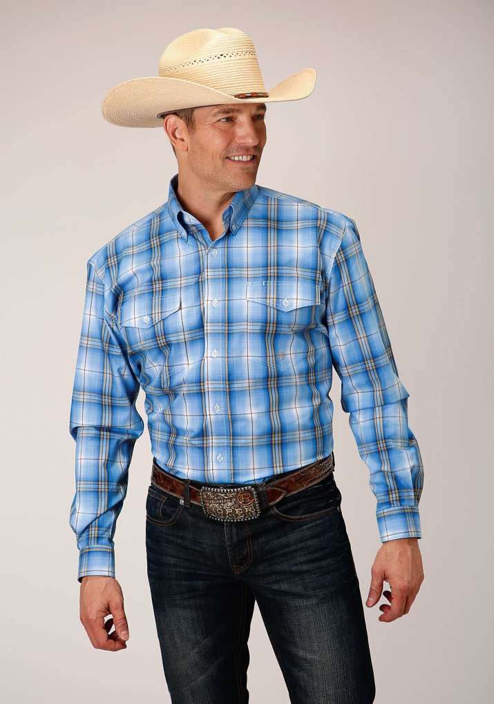 Roper Mens Amarillo Collection Long Sleeve Shirt
