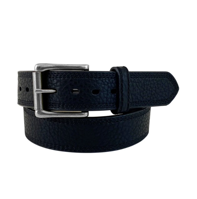 ROPER MENS PEBBLE GRAIN GENUINE LEATHER TRIPLE STITCHED BELT