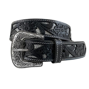 ROPER WOMENS BELT - GENUINE LEATHER FLORAL CUT OUTS