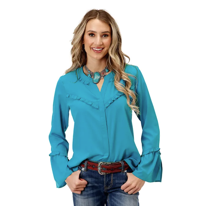 Roper Womens Studio West Collection Long Sleeve Blouse