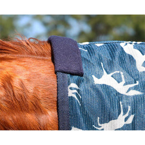 HORSEMASTER FLY MESH HORSE PRINT RUG COMBO