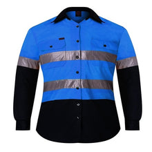 Load image into Gallery viewer, Ritemate Kids 2 Tone Long Sleeve Workshirt
