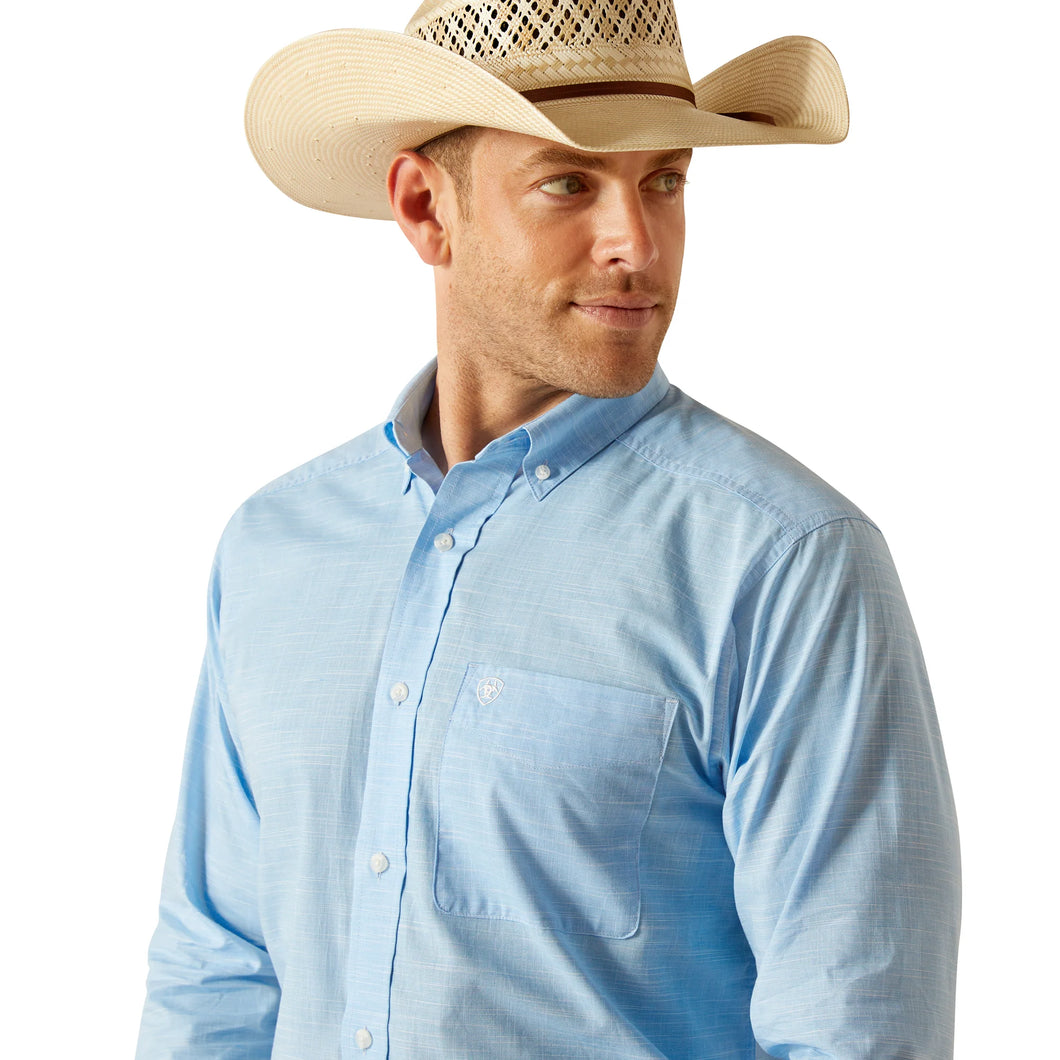 Ariat Mens Solid Slub Long Sleeve Shirt