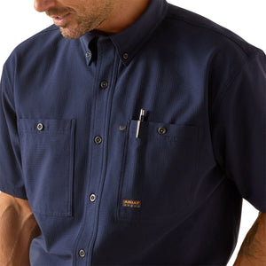 Ariat Mens Rebar Made Tough 360 Airflow Short Sleeve Work Shirt