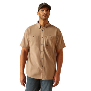 Ariat Mens Rebar Made Tough 360 Airflow Short Sleeve Work Shirt