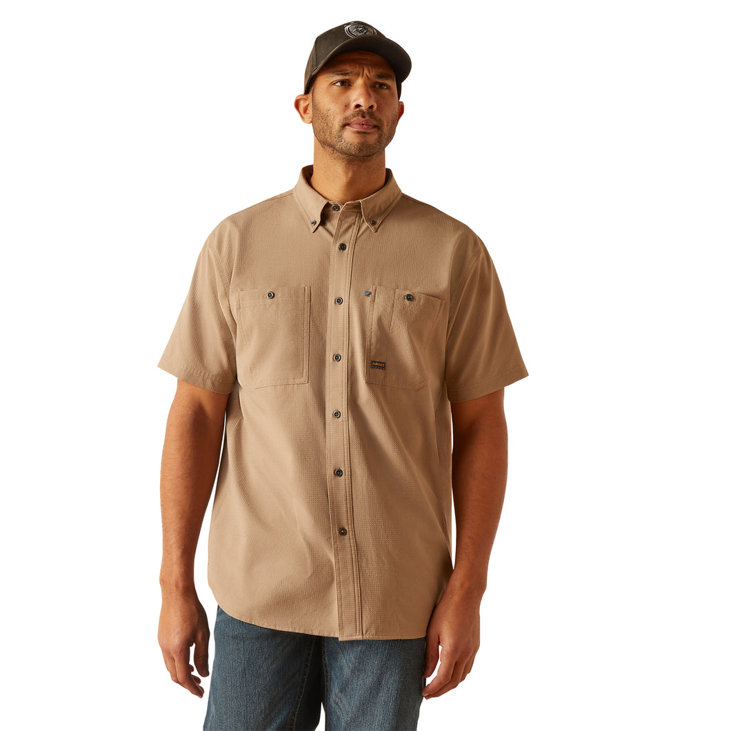 Ariat Mens Rebar Made Tough 360 Airflow Short Sleeve Work Shirt