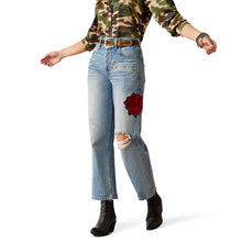 Load image into Gallery viewer, Ariat Womens Rodeo Quincy Ultra High Rise Straight Leg Crop Tomboy Jeans
