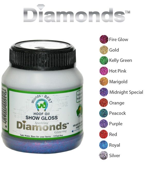 Worlds Best Hoof Oil - Show Gloss Diamonds Glitter