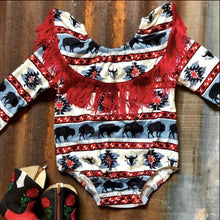 Load image into Gallery viewer, Shea Baby Buffalo Print Long Sleeve Onsie
