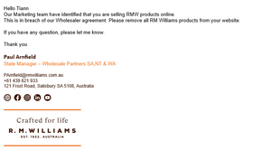 RM WILLIAMS 1 1/2 JERRAWA BELT