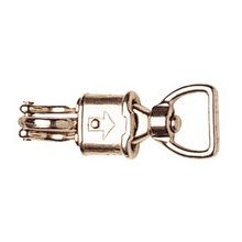 Load image into Gallery viewer, Nickel Plated Flat Swivel Eye Panic Snaphook
