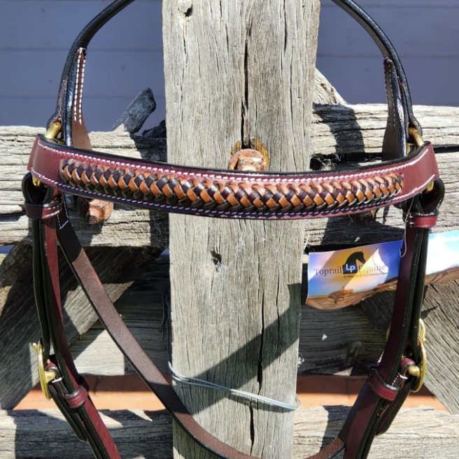 Toprail Bridle With Raised Plait Leather