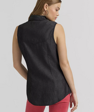 Load image into Gallery viewer, Lainey Wilson X Wrangler Womens Denim Sleeveless Shirt
