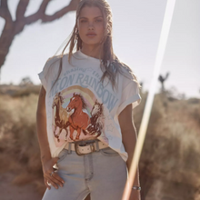 Load image into Gallery viewer, Lainey Wilson X Wrangler WomensNeon Rainbow Girlfriend Tee
