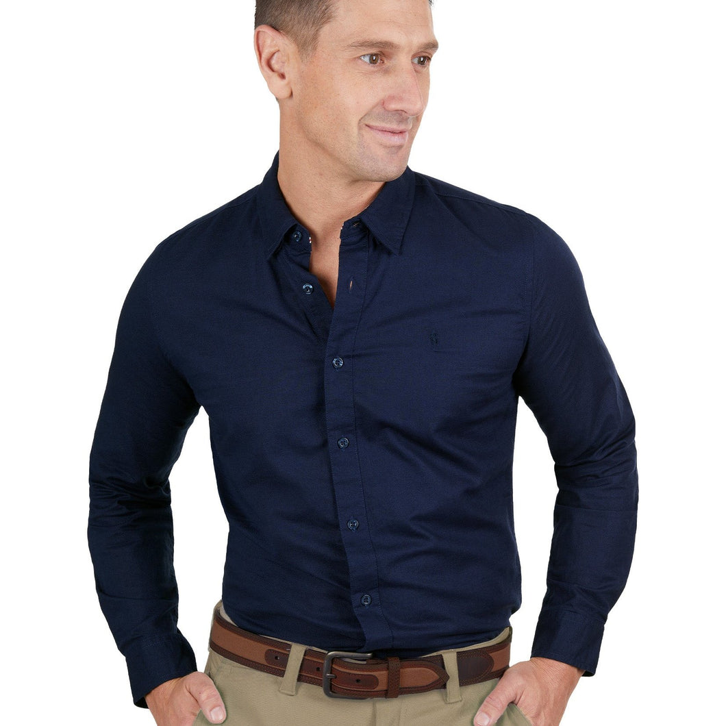 THOMAS COOK MENS LINEN TAILORED LONG SLEEVE SHIRT
