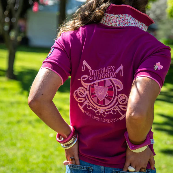 Hitchley & Harrow Cerise Loose Fit Polo