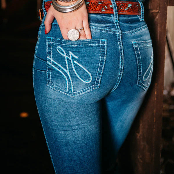 Hitchley & Harrow Ultra High Rise Jacksonville Baby Blue Stitch Jeans