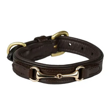 Load image into Gallery viewer, WEATHERBEETA LEATHER SNAFFLE DOG COLLAR
