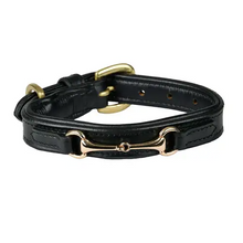 Load image into Gallery viewer, WEATHERBEETA LEATHER SNAFFLE DOG COLLAR
