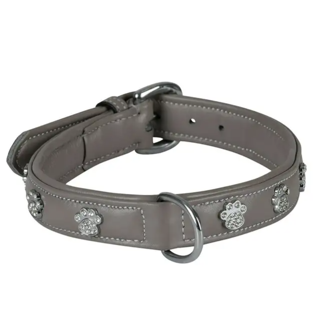 WEATHERBEETA SOFT LEATHER PAW DOG COLLAR