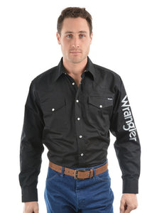 WRANGLER MENS LOGO RODEO LONG SLEEVE