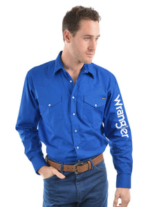 Wrangler Mens Logo Rodeo Long Sleeve