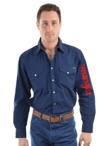 WRANGLER MENS LOGO RODEO LONG SLEEVE