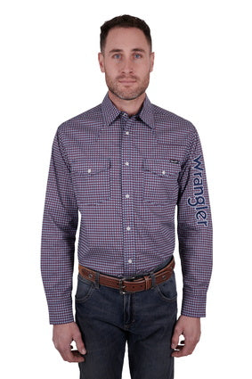 Wrangler Mens Mark Logo Long Sleeve Shirt