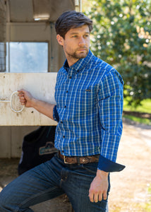 Wrangler Mens Addition Check Long Sleeve Shirt