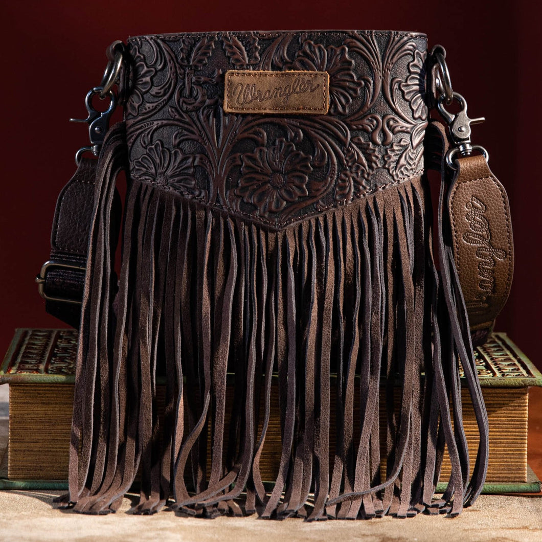 Wrangler Floral Embossed Crossbody Bag