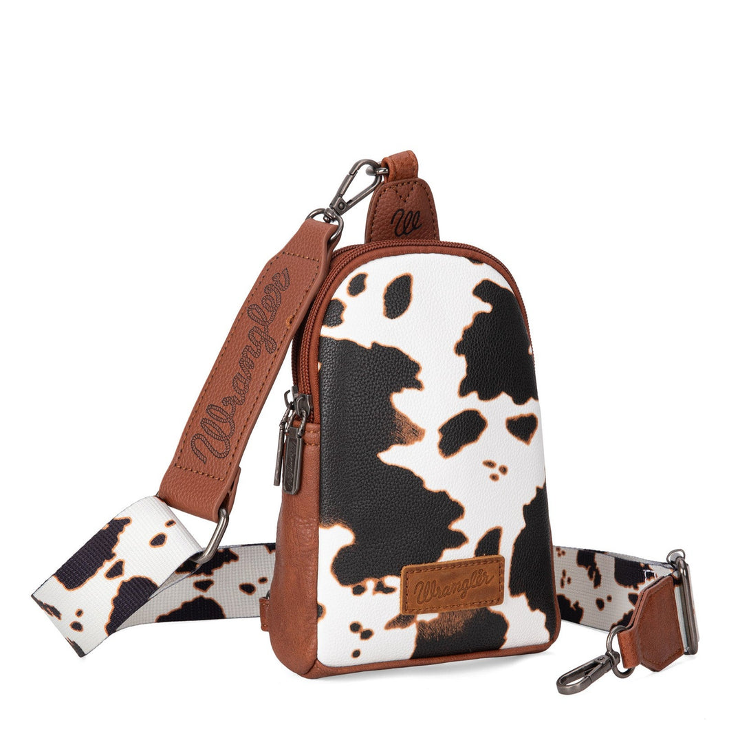 Wrangler Cow Print Sling Bag
