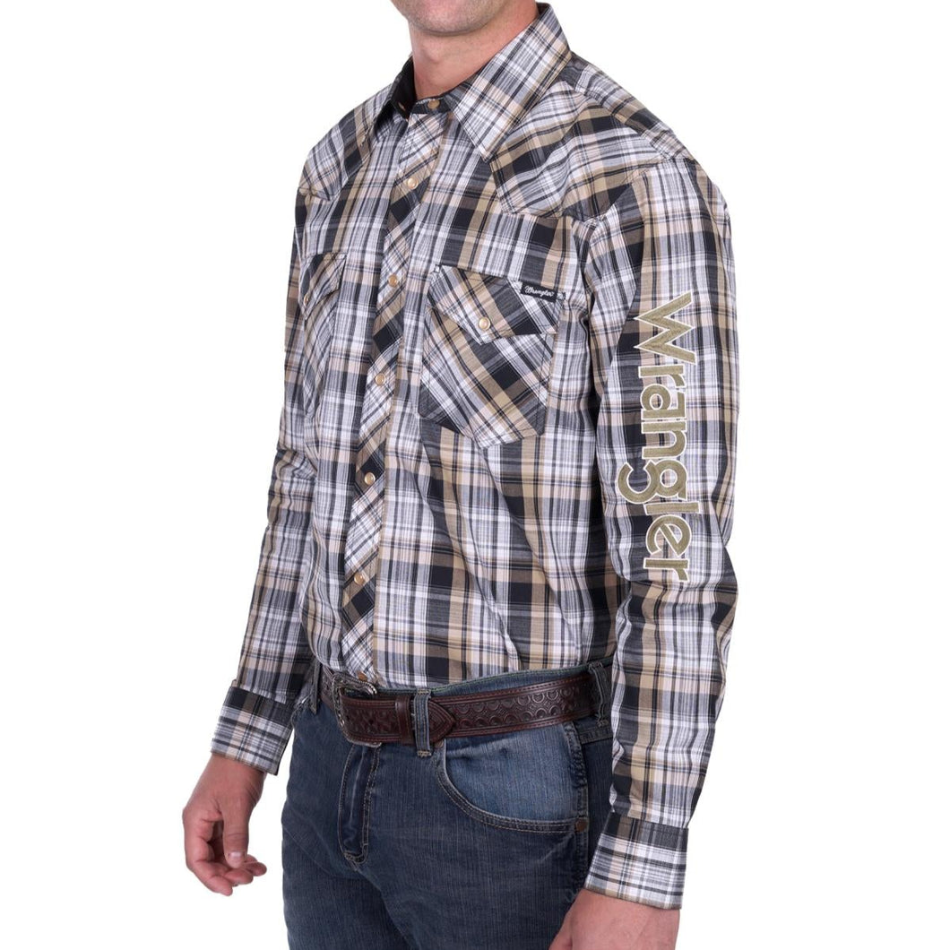 Wrangler Mens Joel Logo Long Sleeve Shirt