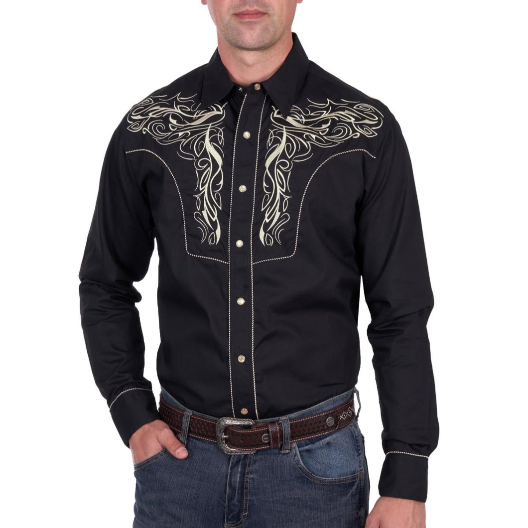 Wrangler Mens Carlos Embroidered Lomg Sleeve Shirt