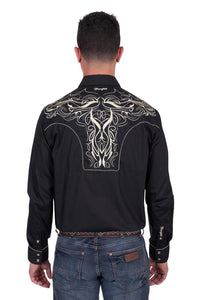 Wrangler Mens Carlos Embroidered Lomg Sleeve Shirt