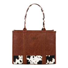 Load image into Gallery viewer, Wrangler Cow Print Tote Bag
